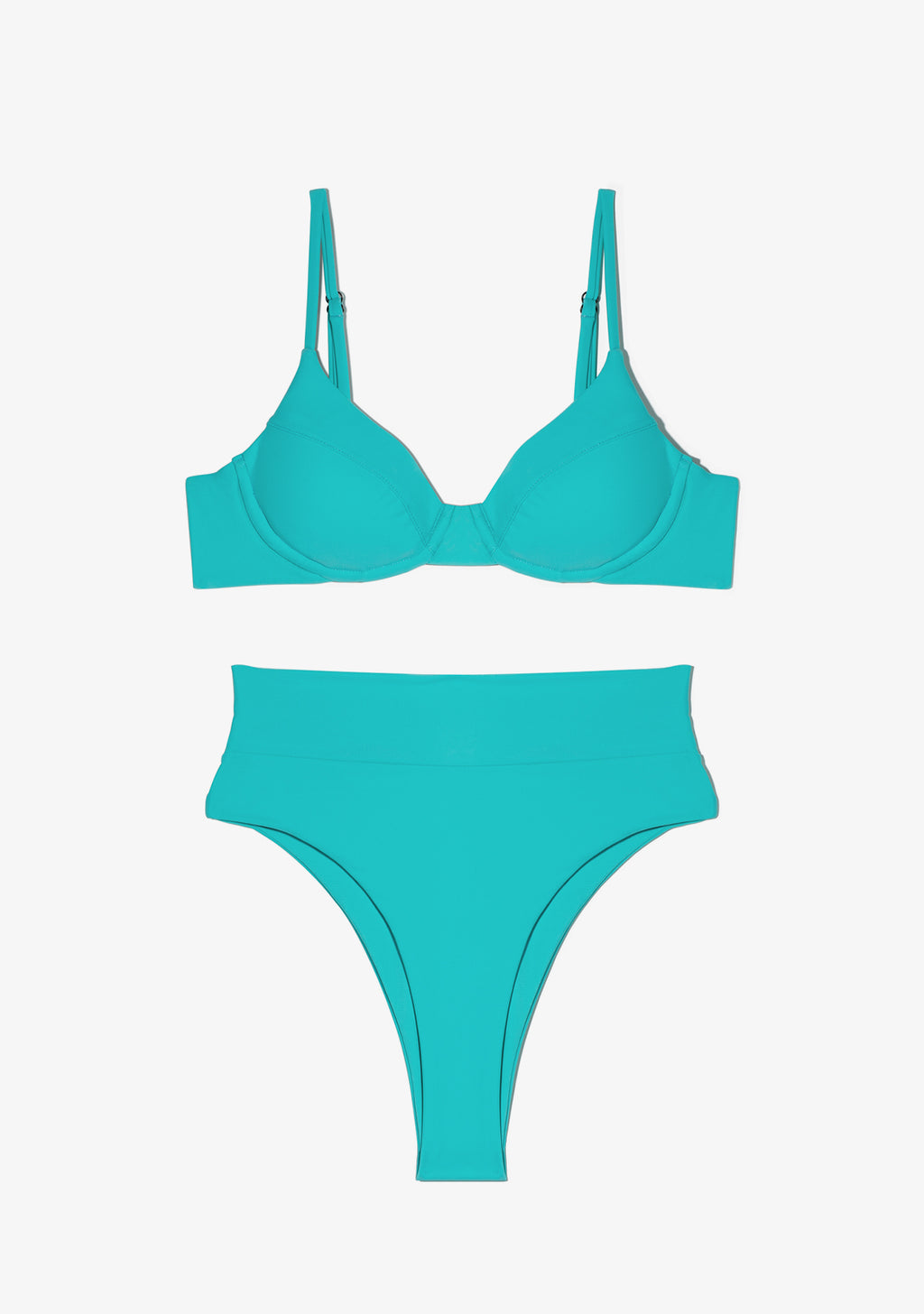 Masha Top + Kalea Bottom Aqua Blue Bikini