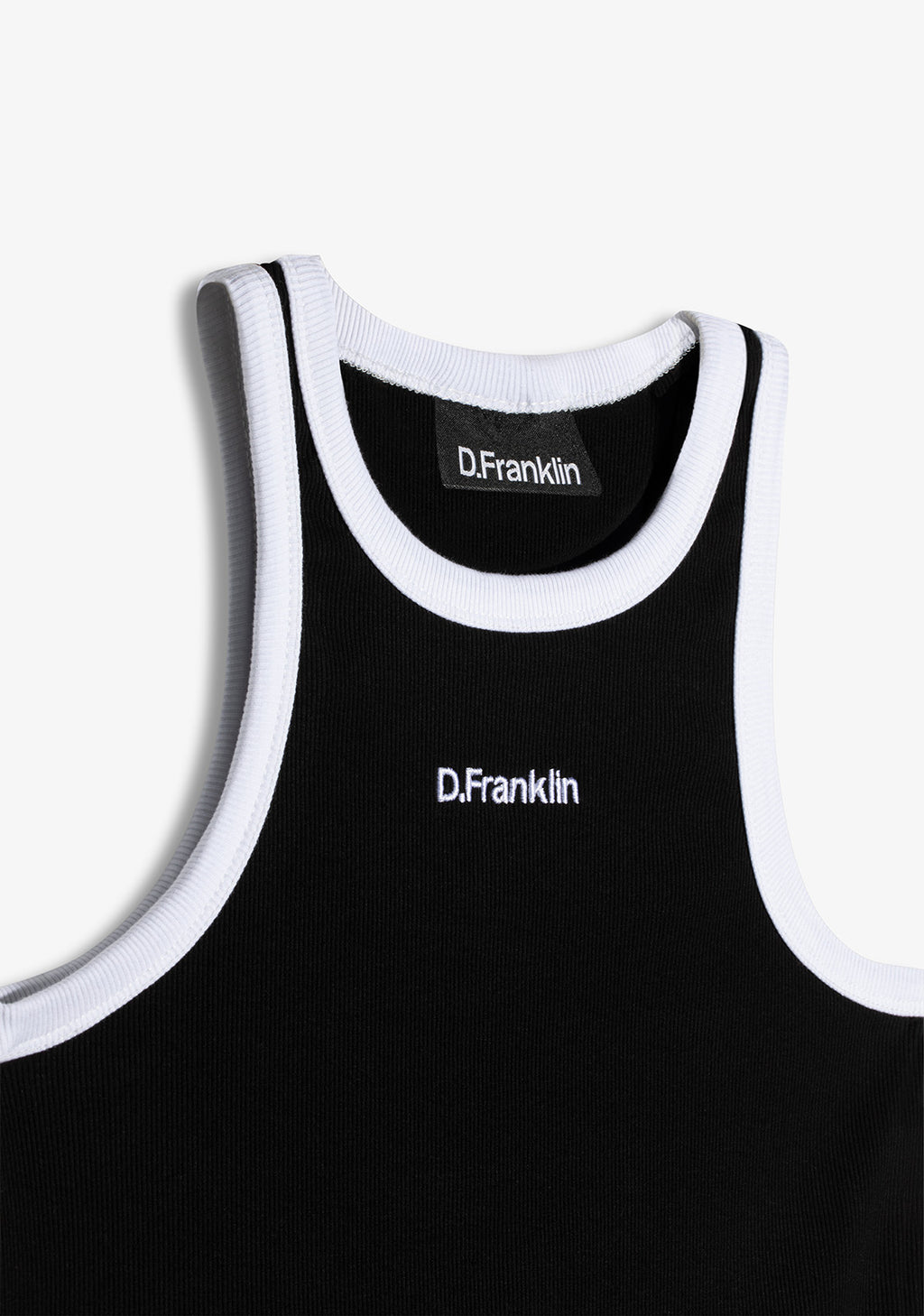Rib Tank Top Black / White