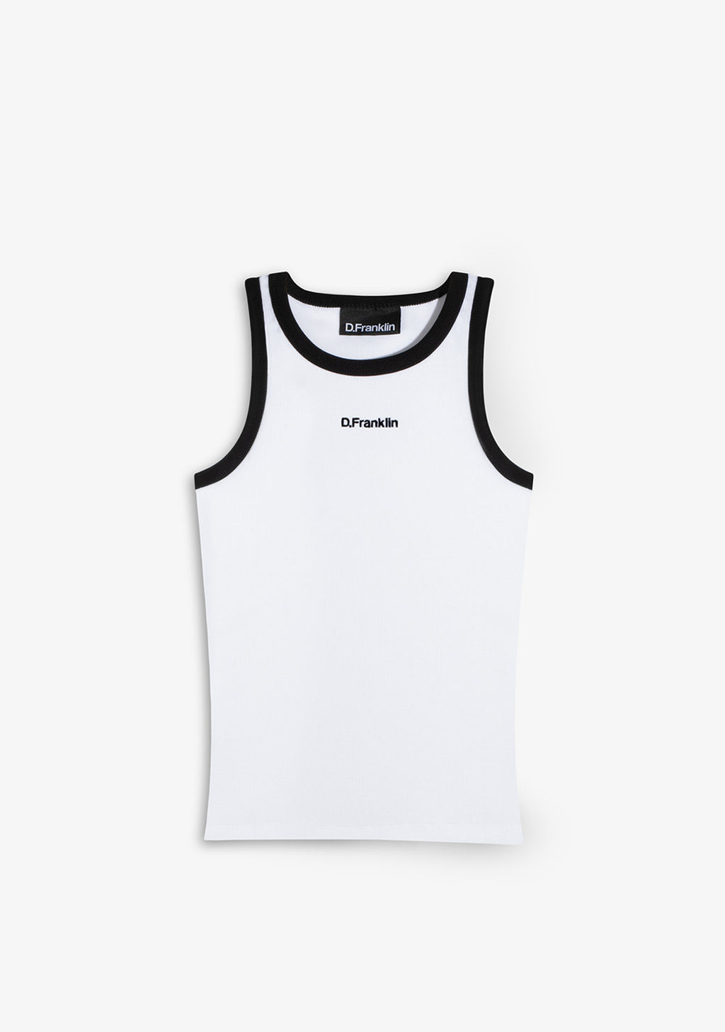 Rib Tank Top White / Black