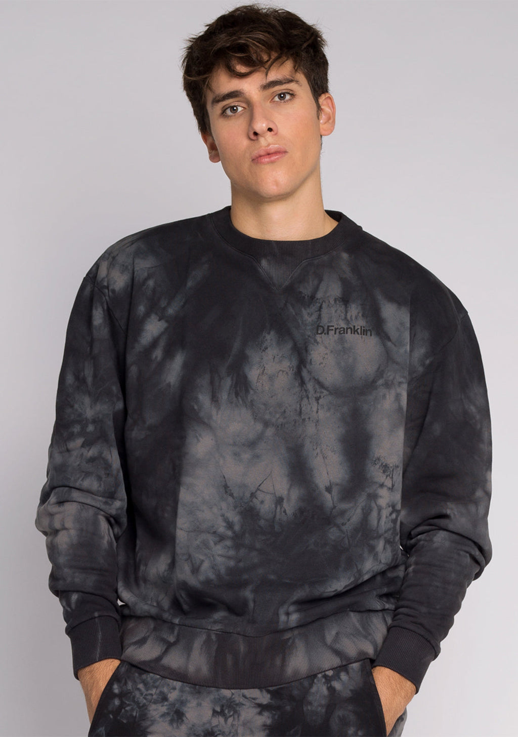 Sweatshirt Oversized D.Franklin Tie Dye Black
