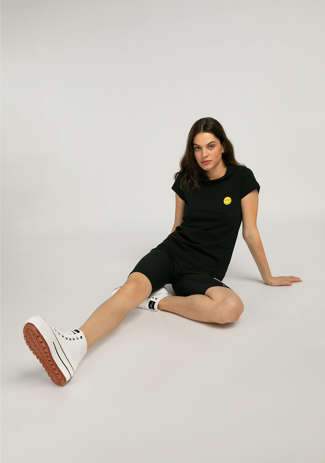 T-Shirt Smiley Female Black