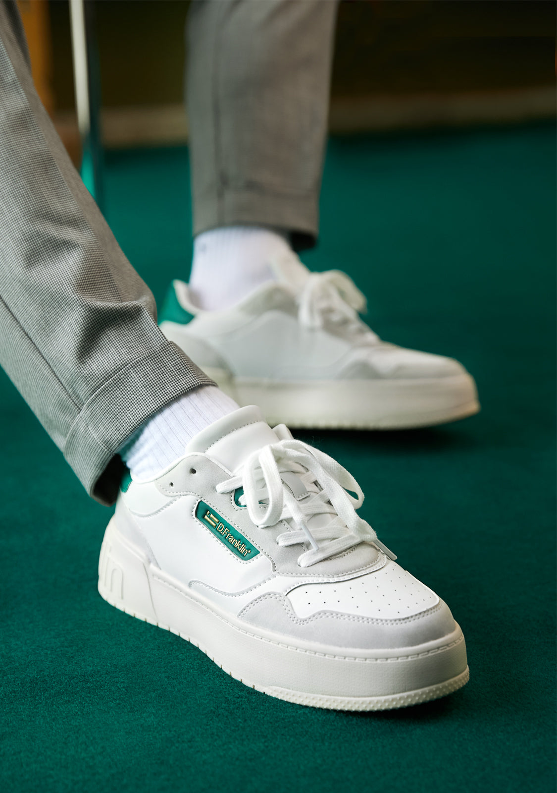 Low Court Basic White / Green
