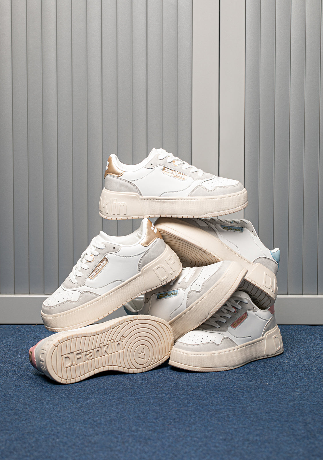 Low Court Basic White / Rose Gold