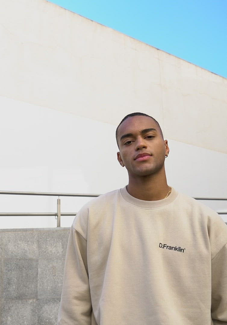 Sweatshirt Oversized D.Franklin Basic Beige